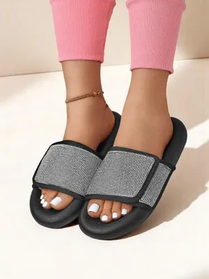 Produktbild von Royalfashion Damen Pantoletten mit flacher Sohle Sparkle Step, Größe 36