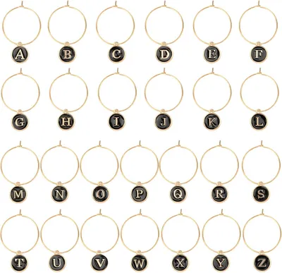Produktbild von Weinglas Charms Anhänger, Party Marker, 12 Stück, für Trinkgläser