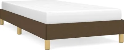 Produktbild von vidaXL Bettgestell ohne Matratze Dunkelbraun 80x200 cm Stoff