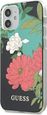 Produktbild von Guess Apple iPhone 12 Mini Black Back cover case - Flower TPU