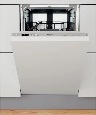 Produktbild von Whirlpool WSIC 3M27, Voll integriert, Single (45 cm breit), Silber, Tasten, 1,3 m, 1,55 m
