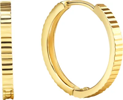 Produktbild von V Creolen 375/- Gelbgold diamantiert Ø 17mm