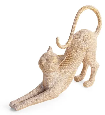 Zdjęcie produktu dla Figurka dekoracyjna kot złoty VALERI 32x8x25 cm