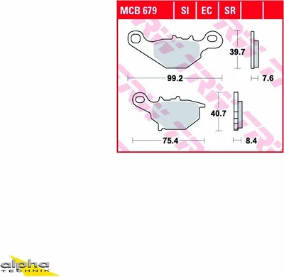 Produktbild von TRW Bremsbelagsatz MCB679SI RM85 RD KMX125 MX125B