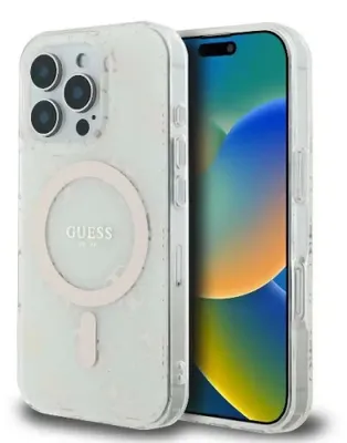 Zdjęcie produktu dla Guess Guhmp16Lh4Dteh Iphone 16 Pro6.3 Biały/White Hardcase Iml 4G Background Magsafe