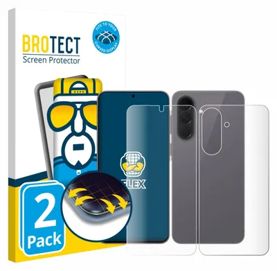 Produktbild von 2x BROTECT Fullscreen Schutzfolie für Samsung Galaxy A57 5G (Display+Rückseite) Displayschutz Folie Fullcover Klar Transparent