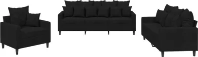 Produktbild von VidaXL 3201685, Schwarz, Schaum, Metall, Polyester, Polywood, Textil, 198 cm, 77 cm, 80 cm