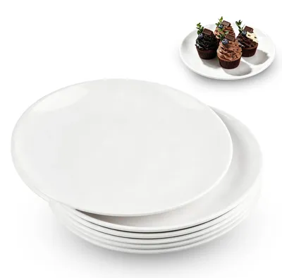 Immagine prodotto di Set di 6 piatti dessert/piatti da portata, colore bianco