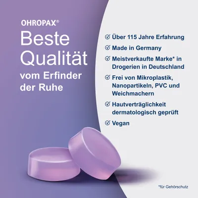 Obrázok produktu pre OHROPAX® 2791412 OHROPAX® Gute Nacht Ohrstöpsel 23 dB Silikon, 8 St.