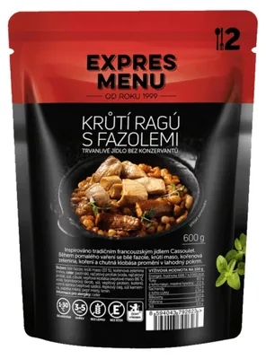 Productafbeelding van Wildzwijnragout met bonen, EXPRES MENU, 2 porties, 600 gram