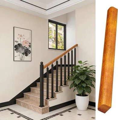 Produktbild von Treppengeländer Rohr Schwarz 100 cm für innen und außen