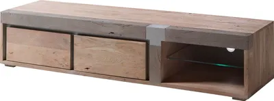 Image de MASSIVMOEBEL24 | Meuble TV en bois d'acacia laqué AMSTERDAM #101