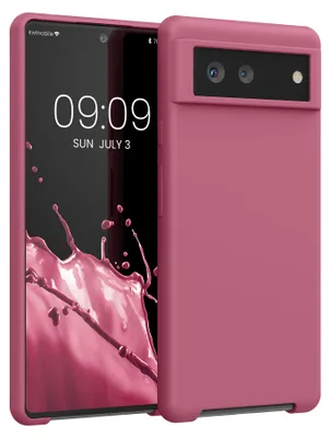 Produktbild von kwmobile Handyhülle für Google Pixel 6 Hülle - Case Silikon - Kabelloses Laden - Schutzhülle Cover in Dark Rose