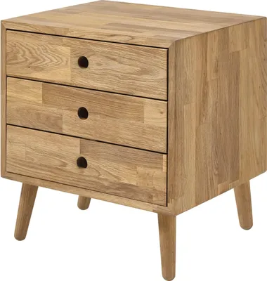 Produktbild von Kommode >Anacortes< in Eiche aus Massivholz - 42x42x35cm (BxHxT)