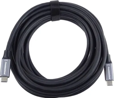 Produktbild von PremiumCord USB-C to USB-C 100W Black 5 m USB-Kabel