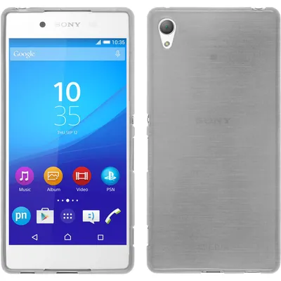 Produktbild von PhoneNatic Case kompatibel mit Sony Xperia Z3+ / Plus - weiß Silikon Hülle brushed + 2 Schutzfolien