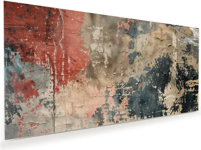 Produktbild von Glasbild 80x40cm in XXL für Wohnzimmer, Schlafzimmer Motiv Abblätternde Farbe