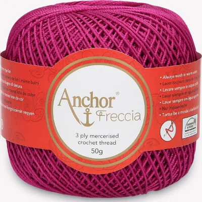 Image de Anchor Freccia 6 – Fil de coton fin pour les projets au crochet (couleur 00089)