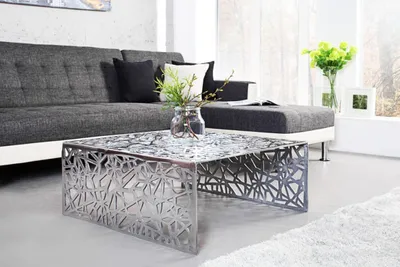 Produktbild von Design Couchtisch 60x60 cm Metall Unikat dekorativ