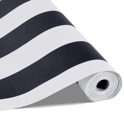Immagine prodotto di VEVOR carta da parati autoadesiva, 45 cm x 15 m, carta da parati, pellicola adesiva con strisce in bianco e nero, impermeabile, pellicola per mobili, rotolo di vinile decorativo per camera da letto, cucina, ufficio, bagno