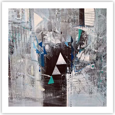 Produktbild von Poster - Poster ohne Rahmen - Abstraktion modern - 60x60 cm - Wand Bild - Wanddeko - Wandbilder - Kunstposter - Wandposter - Bilder - Kunstdruck - Wanddekoration - Wandbild - P2XAC60x60-4006
