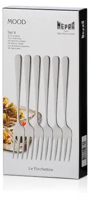 Zdjęcie produktu dla Zestaw widelczyków do ciasta 6 sztuk MOOD, Mepra