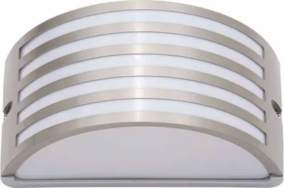 Produktbild von BRILLIANT Außenwandleuchte Celica | dekorative Außenbeleuchtung | Metall/Kunststoff | edelstahl | spritzwassergeschützt | IP44 | 1x E27 max. 60 W