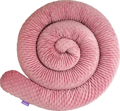 Produktbild von Bettschlange 300 cm [Alte Rose - Minky] Bettumrandung Bettrolle Babybettschlange 3m