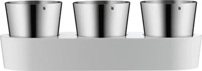 Produktbild von WMF Gourmet Kräutertopf mit Bewässerungssystem 3-teilig, Kräutergarten für die Küche, 36x 12,5x 12,5 cm, für frische Küchenkräuter, weiß