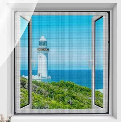 Zdjęcie produktu dla Magnetyczna kratka okienna 100 x 120 cm, samoprzylepna, zabezpieczająca przed owadami