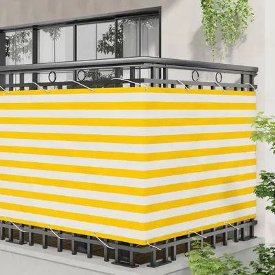 Produktbild von Möbel Balkonsichtschutz - Gelb - CLORIS Balkonsichtschutz Gelb und Weiß 120x200 cm,0.618 Kg - 700998