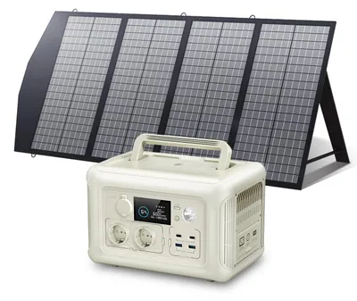 Immagine prodotto di Centralina portatile – Power bank – Generatore di corrente – Generatore – Potenza di 600W – con pannello solare da 140W