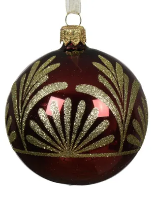 Productafbeelding van Kerstballen glas d8 cm ossenbloed U Decoris