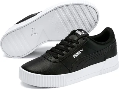Produktbild von PUMA Carina Leder Sneaker Damen puma black/puma white/puma silver 40.5