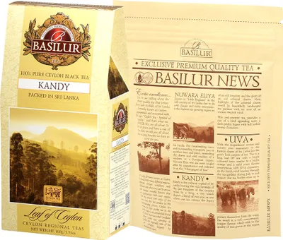 Produktbild von BASILUR Ceylon Tee aus Kandy, Sri Lanka, ohne Zusatzstoffe und in Form von losen Blättern 100 g