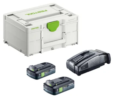 Obrázek produktu pro Festool energetická sada SYS 18 V 2xTBX4/SCA16 s 2x akumulátorem BP 18 TBX 4 C-ASI 18 V 4,0 Ah (2x 578745) + rychlonabíječkou SCA 16 (576953) + Systainer