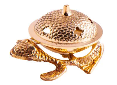 Image de Porte-cônes d'encens - Grenouille en laiton