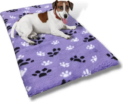 Produktbild von Hundematte lila mit Pfoten 60 cm x 45 cm