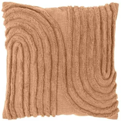 Produktbild von Kissen mit 3D Reliefdessin Linien sanstone 45x45cm