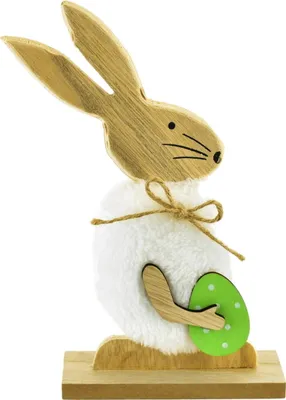 Image de Lapin en peluche avec œuf 22x12 cm