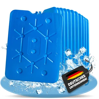 Produktbild von NEMT 12x flacher Kühlakku 800 ml Kühlakkus 25 x 32,5 x 1,5 cm Kühlelemente Kühltasche Kühlbox
