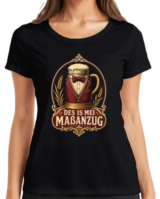 Immagine prodotto di Maglietta da donna, nera, taglia 3XL, con stampa a tema: abito tradizionale bavarese (Lederhose e Dirndl), birra, festa di paese (Wiesn) e