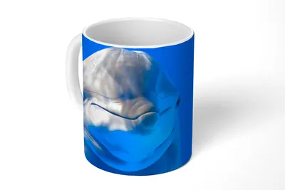 Produktbild von KitchenYeah® Tasse Kaffeetasse Kaffeebecher 350 ml Delfin in einem Aquarium Teetasse - Fototasse - Becher - Keramikbecher - Teebecher - Kaffeetasse - Bürotasse