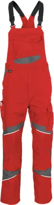Produktbild von Kübler Activiq Baumwolle+ Latzhose mittelrot/anthrazit Gr. 94