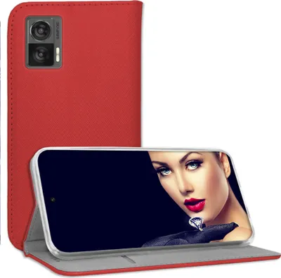 Immagine prodotto di Custodia protettiva Bookstyle a libro per Motorola Edge 30 Neo (Edge 30 Lite, 6,28'') - Rossa