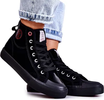 Zdjęcie produktu dla Damskie Wysokie Trampki Cross Jeans JJ2R4055C Czarne 37