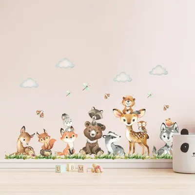Immagine prodotto di Solidchoice - Adesivi murali a tema animali della giungla per camerette