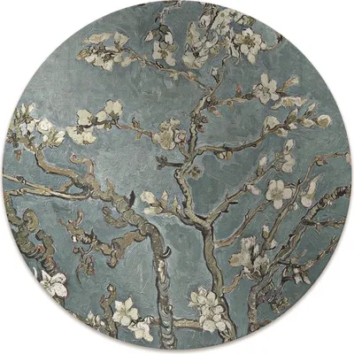 Produktbild von Rundmatte - Stuhlunterlage Bürostuhlunterlage - Rund Ø 100 cm - Bodenmatte - Fußmatte - Kirschblüte