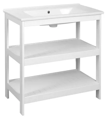 Produktbild von Aqualine ETIDE Regal Waschbeckenunterschrank 81,5x86x44 cm, Weiß matt