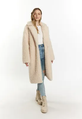 Image de Manteau pour femme SAPORTA - blanc en laine, taille M/L